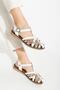 205-02 White Garni Orthopedic Genuine Leather Women's Sandals - 2