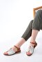 205-029 White Orthopedic Genuine Leather Women's Sandals - 4