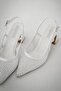Yohan Women's Mesh Heeled Leather Bridal Shoes - 2