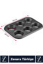 High Quality Heat Resistant Fireproof Non-Stick Easy to Clean Cake Brownie Cupcake 6-Piece Muffin Mold - 3
