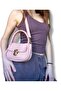 Women's Lock Detailed Soft Hand Shoulder and Strap Bag -Pudra - 3
