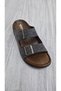 Men's Orthopedic Anatomical Daily Non-Slip Sole Soft Leather Buckle Stylish Comfortable Home and Outdoor Slippers - 3