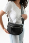 Women's Crossbody Bag Waist Bag Zebra Pattern Woven Strap Black - 4