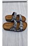 Women's Orthopedic Daily Non-Slip Sole Soft Leather Anatomical Double Tape Beaded Stone Comfortable Slippers - 2