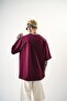 Men's Respire Text Detailed Oversize T-Shirt Purple - 3