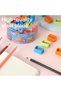 E0594A Pencil Sharpener, 1-Hole for 6.9–8mm Pencils, Assorted Colors – For School & Office Use - 3