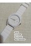 White Color Silicone Cord- with Calendar- Men's Wristwatch - Round Large Case - 2