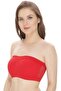 Women's Non Padded Seamless Strapless Tube Bra, Free Size, Red - 5