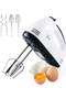 7 Speed Stainless Steel Whisk Automatic Electric Egg Beater With EU Plug MH1074 White
