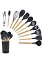 11-Pieces Kitchen Utensil Set Black 25cm
