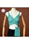 - Talia 8659 3314 Hand Knitted Sequined Cotton Thread Bag and Crop Set - XS / S