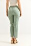 Elastic Waist Short Leg Double Crepe Trousers Çağla - 4