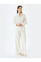 Metallic thread detail long sleeve viscose oversized shirt. - 2
