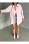 Striped Oversize Sleeve Detailed Shirt Missgml2297 - 5