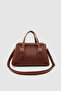 Yenvi Belt Detailed Cross Strap Hand and Arm Bag Brown - 3
