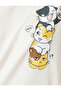 Cat Printed Crew Neck Short Sleeve Comfortable Fit T-Shirt - 6