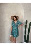 V-Neck Short Sleeve Waist Seated Dress Misselb9092 - 6