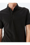 Black Polo Neck T-Shirt - 5