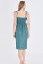 Women Dark Green Straps Lace-Up Bust Gipe Elastic Mini Dress Arm-25Y001047 - 6