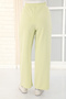Shallow Pleated Women's Pants with Wide Legs - 2