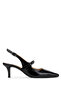 Women's Genuine Leather Black Patent Leather High Heels