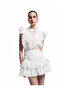 X Melis Ağazat - Sleeveless Brode Bow Detailed Fisto Ruffle Blouse - 2