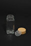 Eron 105 Cc Triple Glass Spice Rack Set - Bamboo Lid, 3 mm Plexi Stand - 5