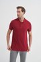 Polo Neck Slim Fit Pique Plain Cotton T-Shirt