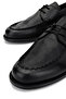 Men's Genuine Leather Black Floater Casual Shoes - 4