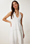 Mini Muslin Dress with Lace Stripe Ecru Lhf0030 - 3