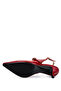 Women's Genuine Leather Red Heeled Shoes - 3