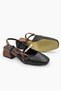 Women's Shoes Pearl Bow Detailed Women's Short Heeled Open Back Women's Shoes Ballerina Black Tan - 4