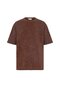 Washable Basic Oversize T-Shirt Brown