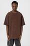 Washable Basic Oversize T-Shirt Brown - 2