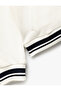Long Sleeve Color Block Polo Neck College Jacket with Applique Detail - 4