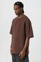 Washable Basic Oversize T-Shirt Brown - 4