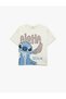Licensed Stitch Printed Short Sleeve Crew Neck Cotton T-Shirt
