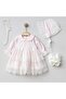 Angela 4-Piece Luxury Religious Ceremony Set 100% Cotton Newborn Baby Girl - 4