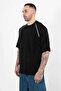 Men's New Season Black Oversize Summer T-Shirt with Car - 2