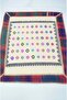 Patchwork Hand-Woven Plaid Pattern and White Color Wool Rug 85X105 cm (0.89 m²) - 2