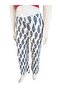 Droplet Patterned Elastic Waist Decorative Lace Detailed Wrinkle Fabric Women's Trousers - 5