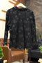 Embroidered collared capri sleeve shirt - 2
