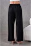 Women's Linen Elastic Waist Comfortable Wide Leg Trousers - 4