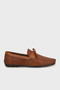 Genuine Leather Bow and Stitching Detailed Loafer Shoes Men's Shoes