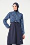 Women's Lycra Full Covered Hijab Swimsuit 21111-25 Dark Navy Blue - 7
