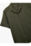 Short Sleeve Apaş Collar Buttoned Viscose Shirt - 5