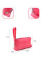 Fuchsia Shk222 Faux Leather, Zippered, 4 Compartments, Strap Phone Wallet and Handbag - 4