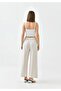 Women's Linen Elastic Waist Comfortable Wide Leg Trousers - 2
