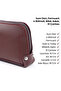 Burgundy Shk222 Faux Leather, Zippered, 4 Compartments, Strap Phone Wallet and Handbag - 7