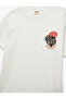 Printed Short Sleeve Crew Neck Cotton Pocket Detailed T-Shirt - 3